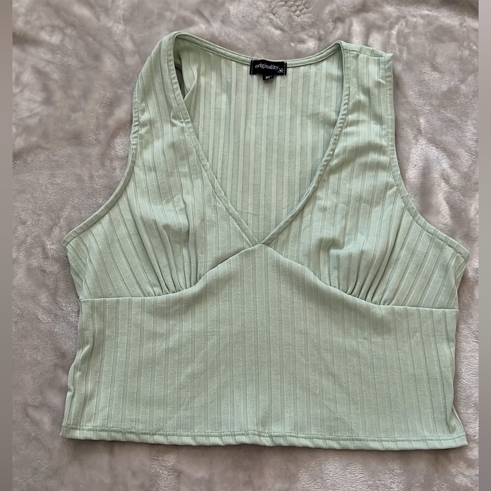 Sage Green Cropped Tank